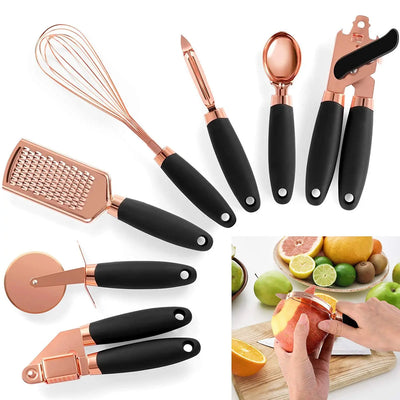 Stainless Steel Kitchen Gadgets 7 Piece Set - PAWSHY