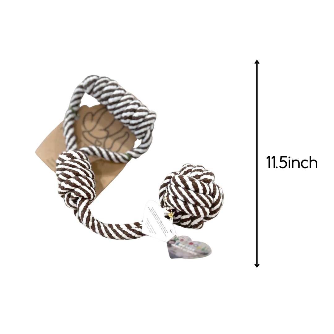 Monli Rope Toy / Black and White-5