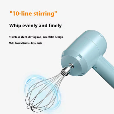 Electric Whisk Wireless Handheld Rechargeable Cream Mixer Kitchen Gadgets - PAWSHY