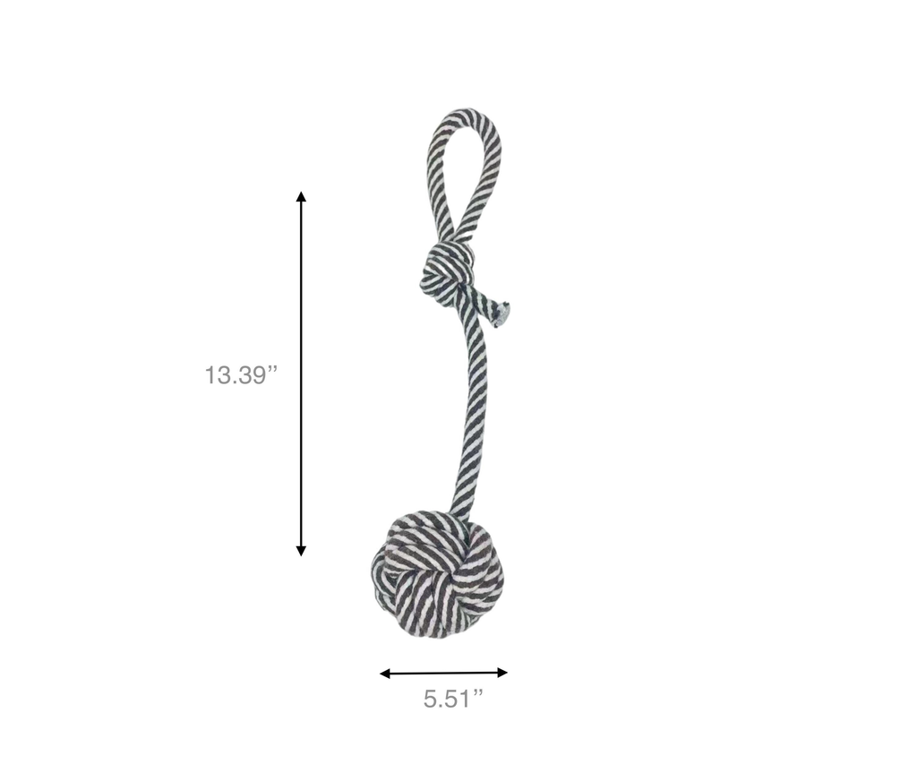 Monli Rope Toy / Black and White-2